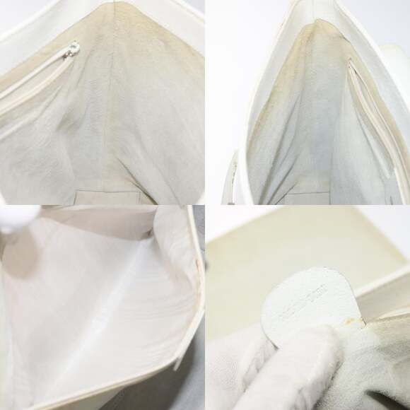 GUCCI Tote Bag Leather White Silver - Picture 12 of 12